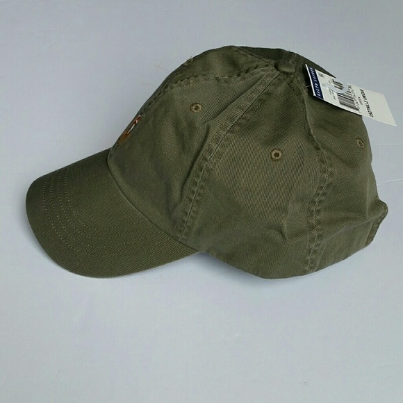 NEW Unisex Polo Ralph Lauren Hat Olive Green - Picture 2 of 3